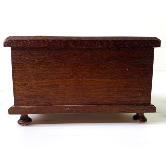 Antique Vintage Wood Jewelry Box, Made in Japan - Picture 5 of 14